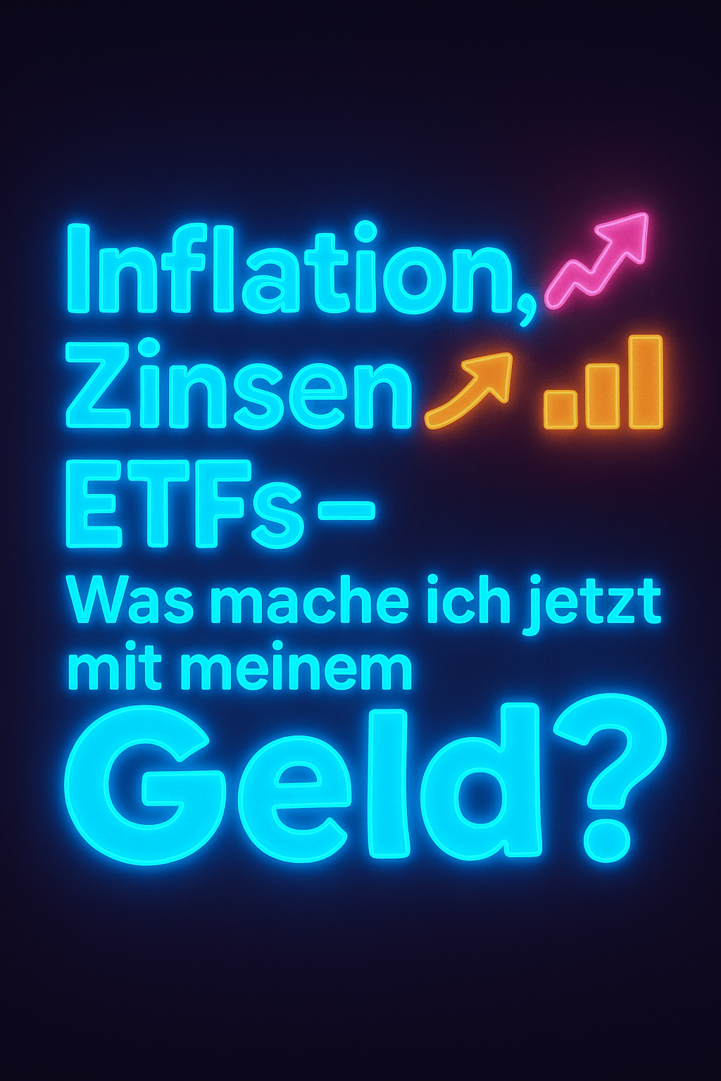 Geld anlegen 2025: Inflation, Zinsen & ETFs richtig nutzen 1 Finanzielle Zukunft im Neonlicht